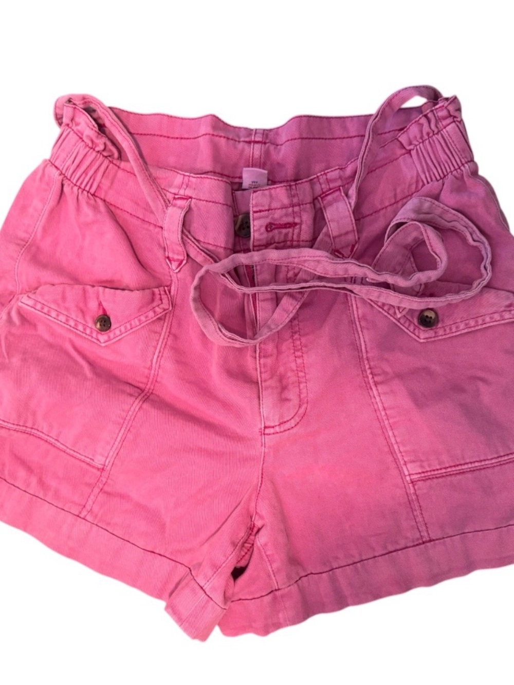 Old Navy Women’s Pink High-Waist Belted Shorts